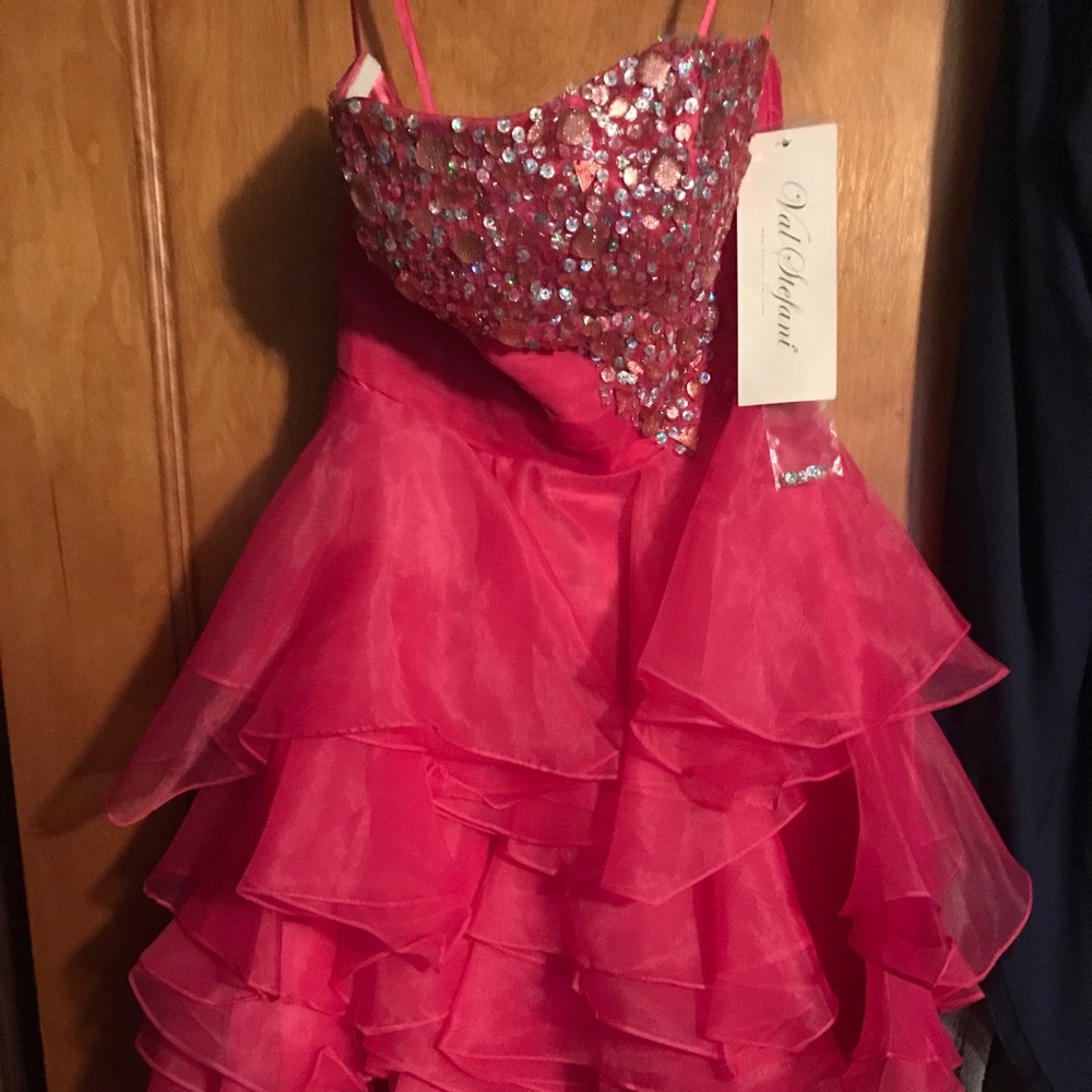 Strapless Val Stefani Homecoming Dress